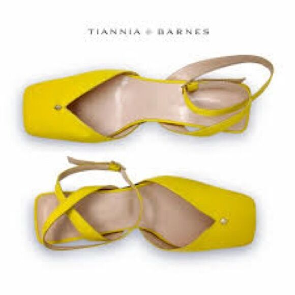 Yellow Slingback Heels - Picture 1 of 9